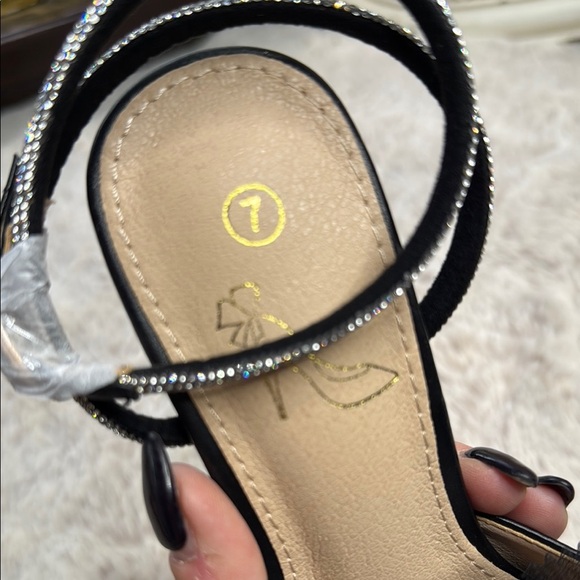 Perphy Rhinestone Mesh Bow Slingback Stiletto Heel Pumps, NWT, Size 7 - Picture 10 of 15